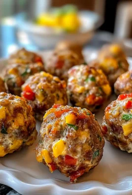 Spicy Rotel Cream Cheese Sausage Balls