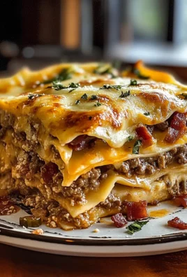 Parmesan Garlic Bacon Cheeseburger Lasagna